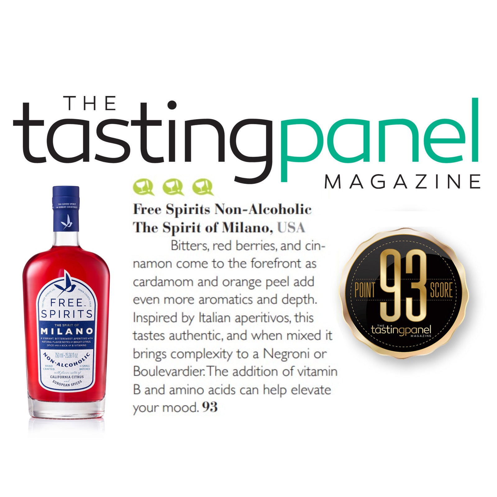 93 Score at Tasting Panel