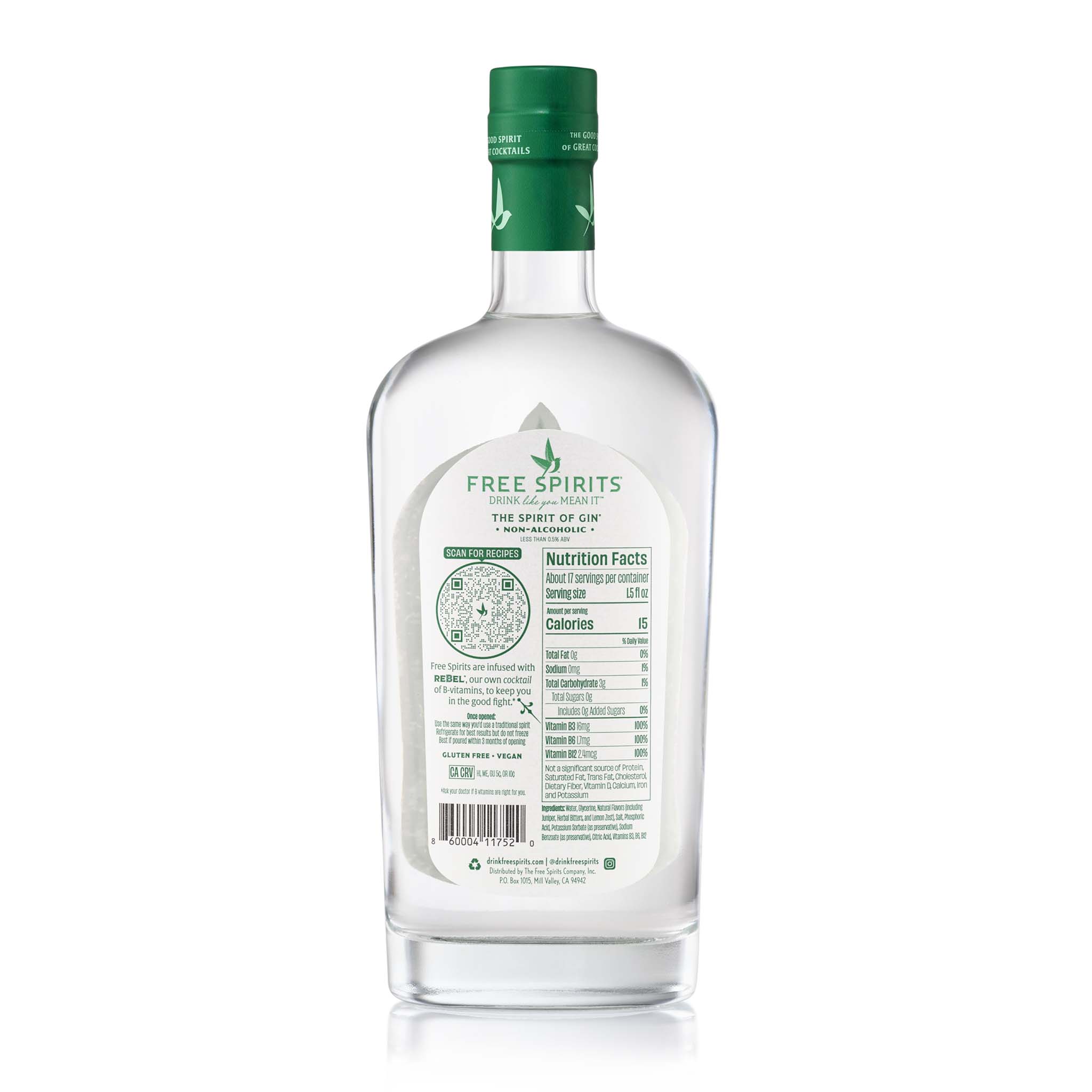 The Spirit of Gin - Back of bottle