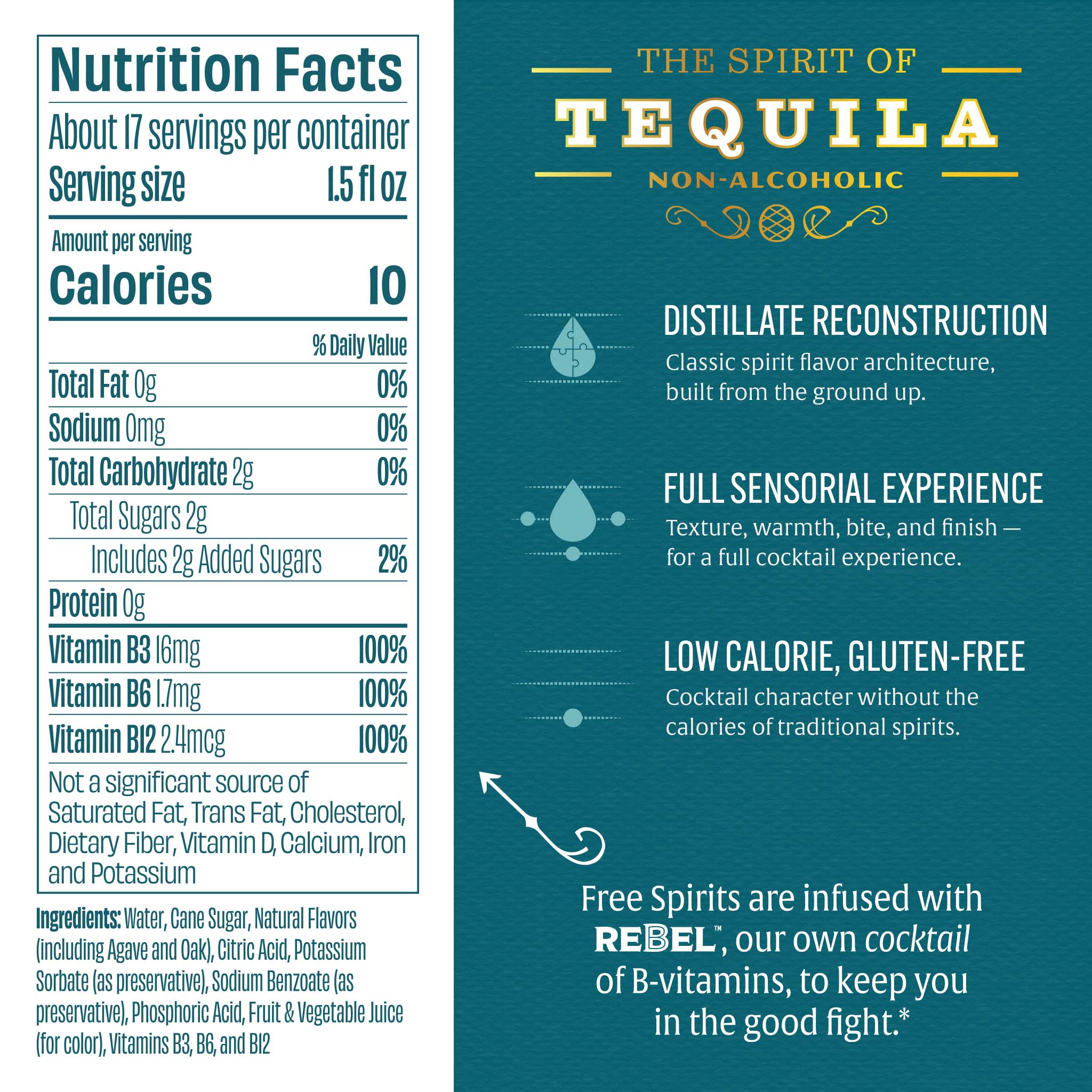 The Spirit of Tequila - Nutrition Facts
