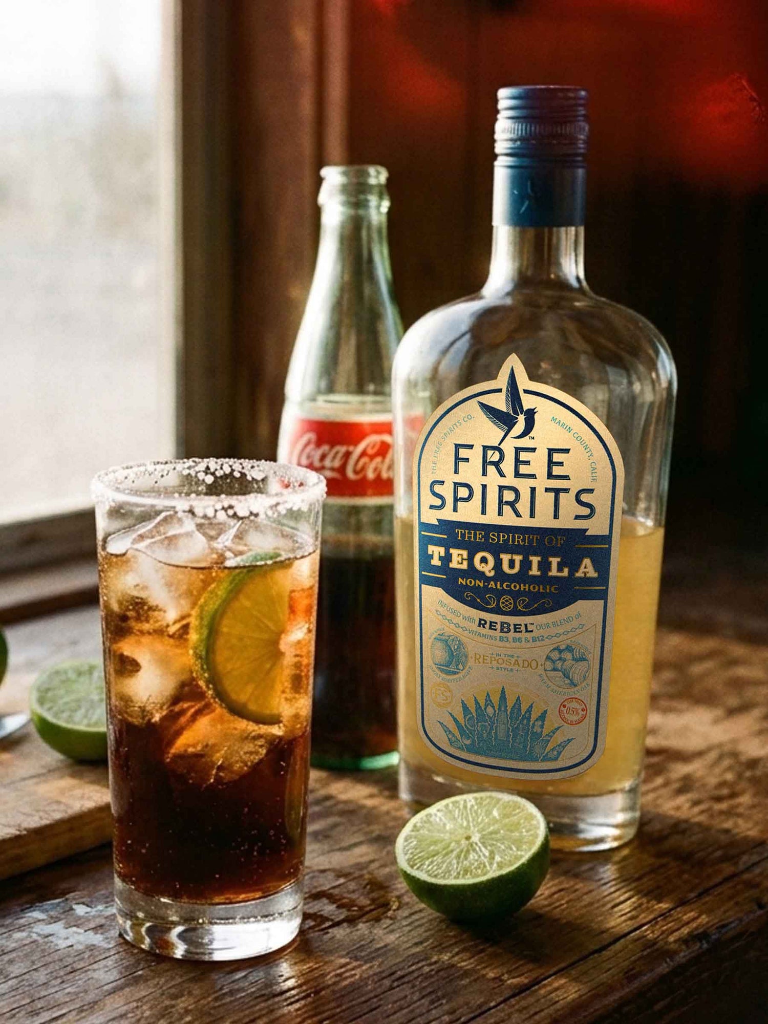 La Batanga Cocktail with Free Spirits tequila and coke