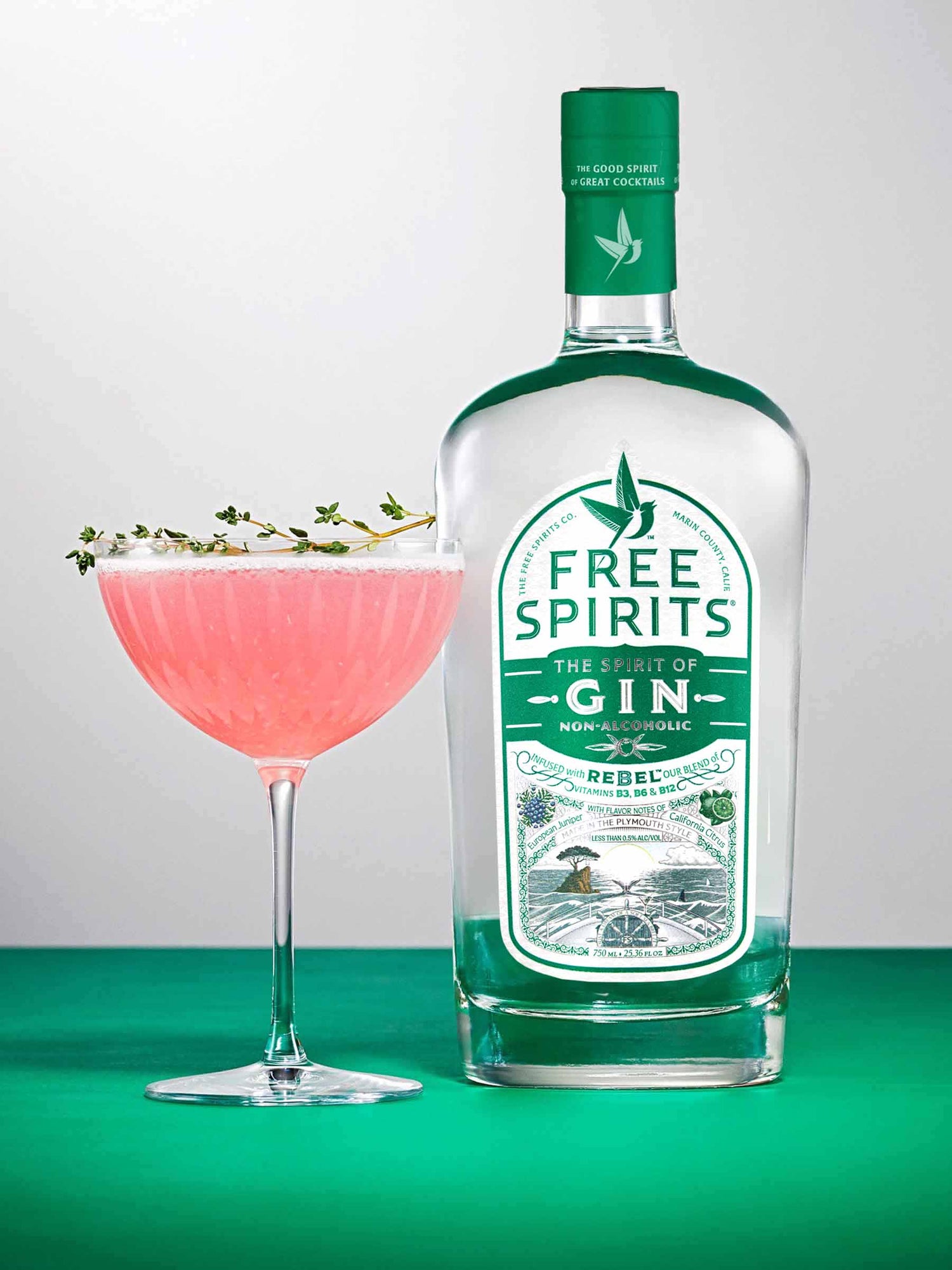 Blueberry Thyme Bee's Knees with The Spirit of Gin