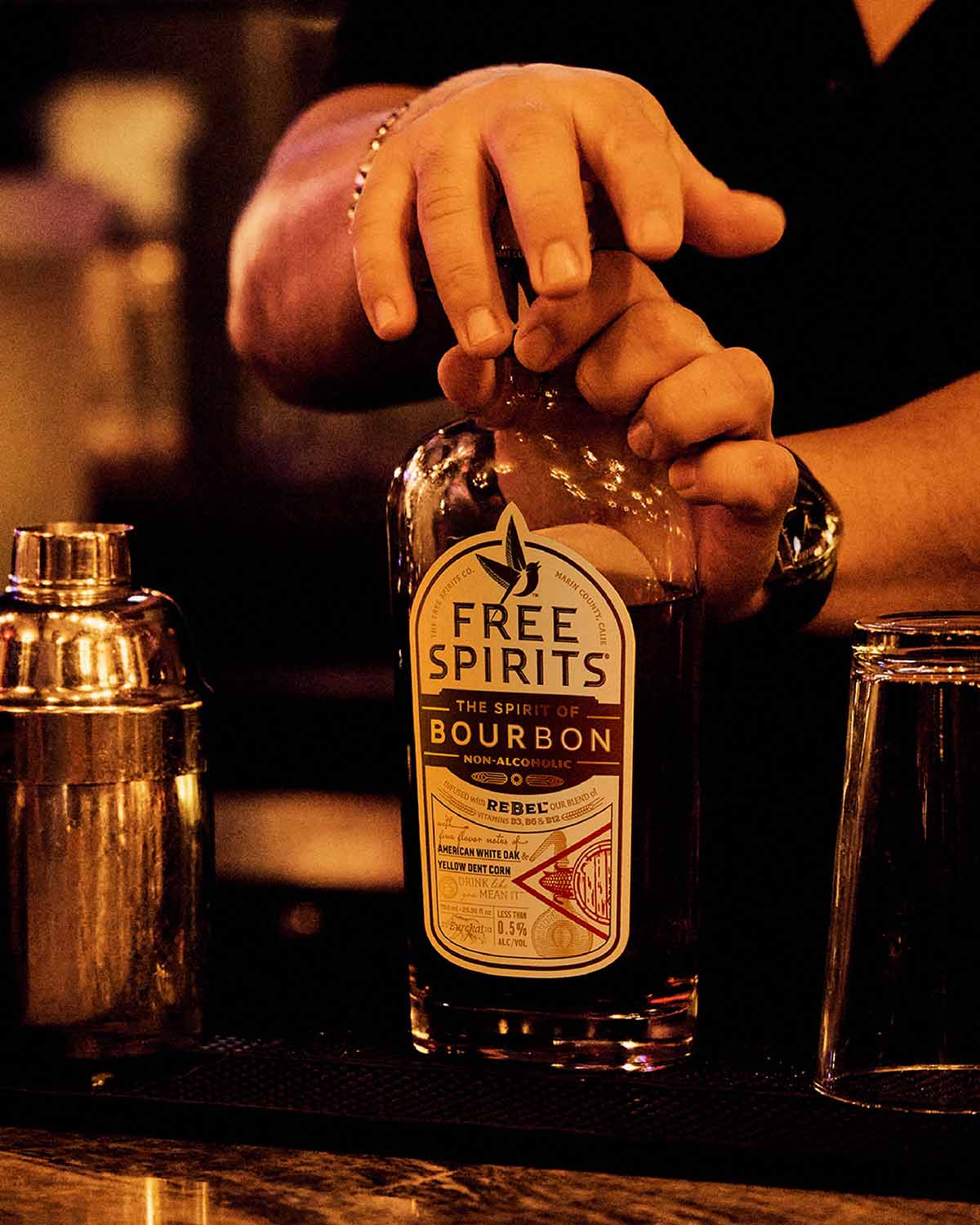 The Spirit of Bourbon on a bar top in NYC