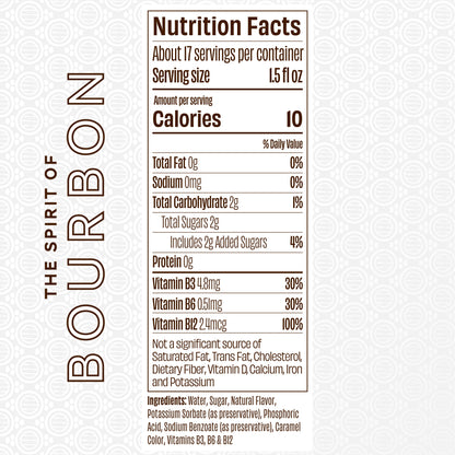 The Spirit of Bourbon - Nutrition Facts