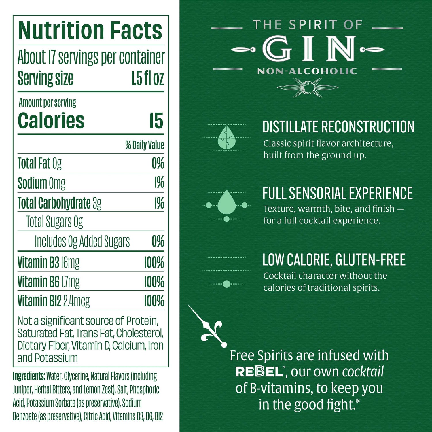 The Spirit of Gin - Nutrition Facts