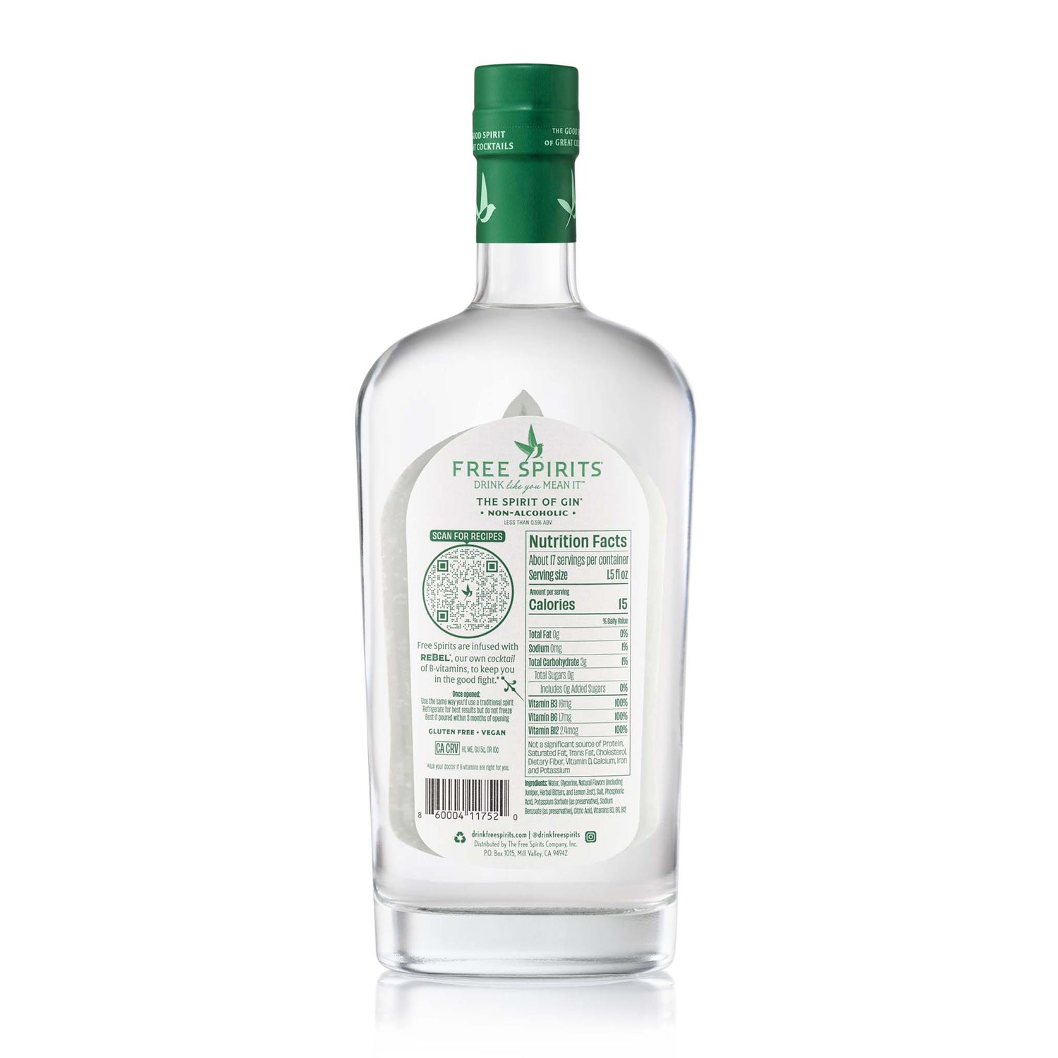 The Spirit of Gin - Back of bottle
