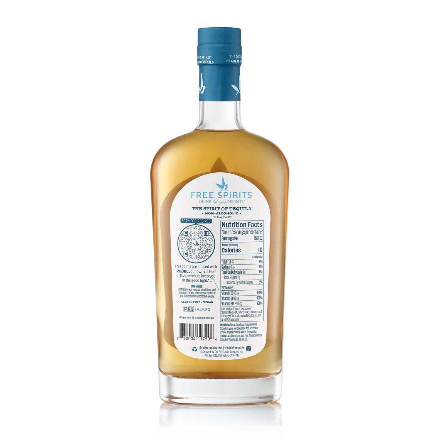 The Spirit of Tequila Back of Bottle