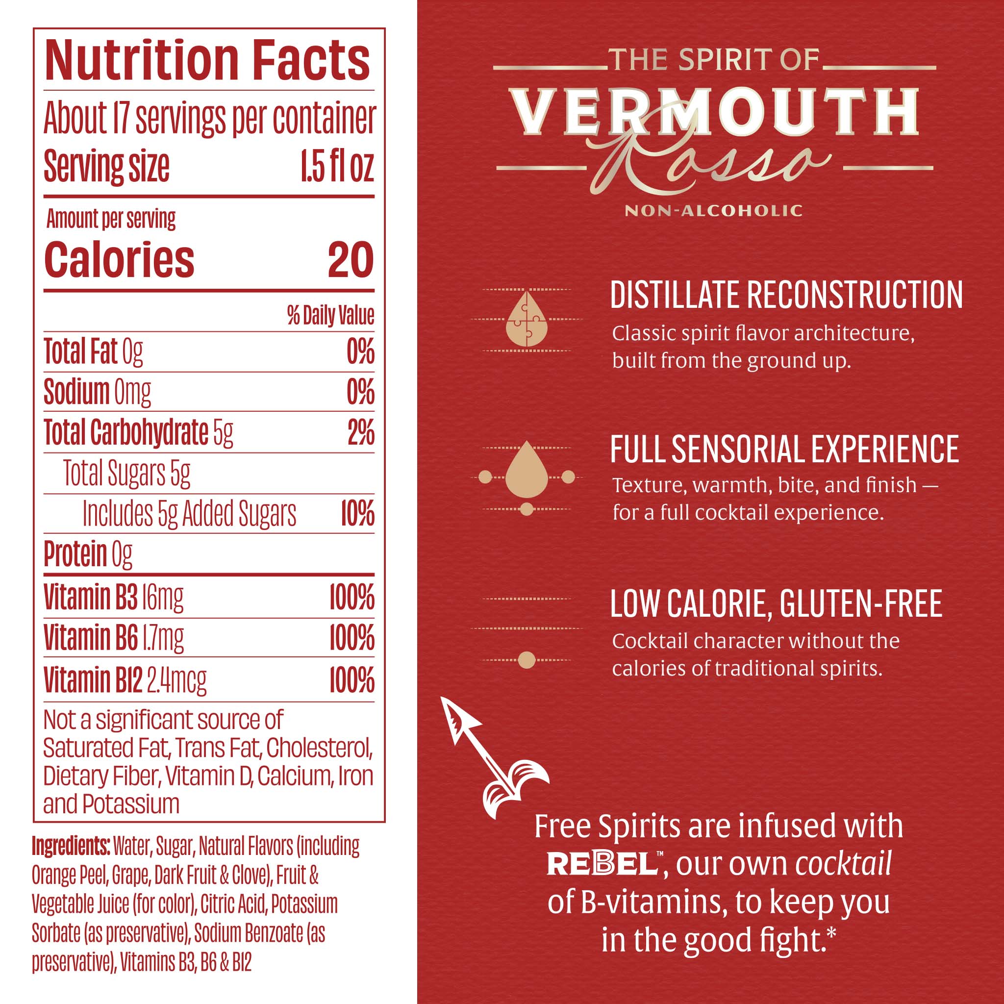 The Spirit of Vermouth Rosso - Nutrition Facts